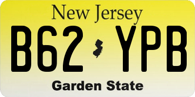 NJ license plate B62YPB