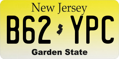 NJ license plate B62YPC