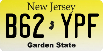 NJ license plate B62YPF