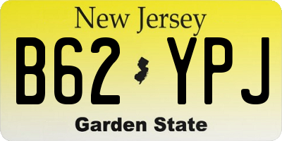 NJ license plate B62YPJ