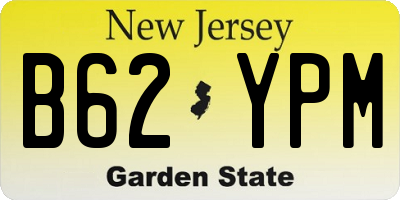 NJ license plate B62YPM