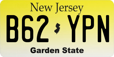 NJ license plate B62YPN