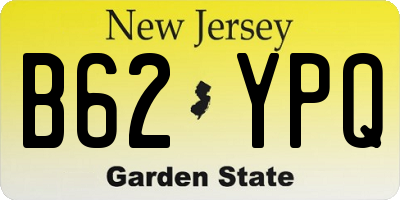 NJ license plate B62YPQ