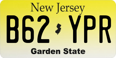 NJ license plate B62YPR