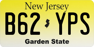 NJ license plate B62YPS
