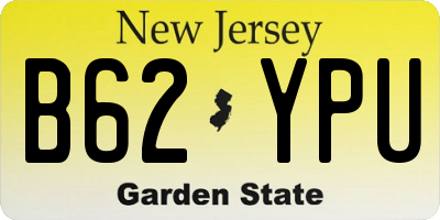 NJ license plate B62YPU