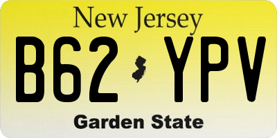 NJ license plate B62YPV