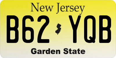 NJ license plate B62YQB