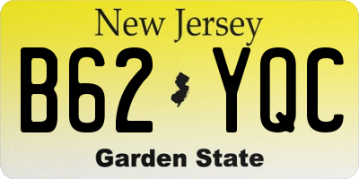 NJ license plate B62YQC