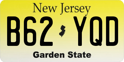 NJ license plate B62YQD