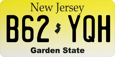 NJ license plate B62YQH