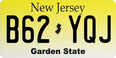 NJ license plate B62YQJ