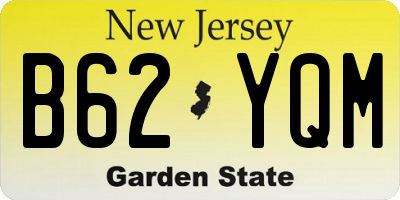 NJ license plate B62YQM