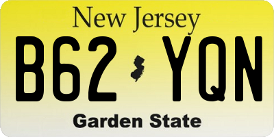 NJ license plate B62YQN
