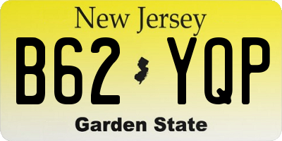 NJ license plate B62YQP