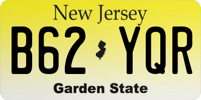 NJ license plate B62YQR