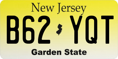 NJ license plate B62YQT