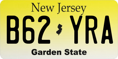 NJ license plate B62YRA