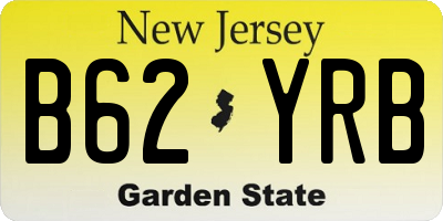 NJ license plate B62YRB