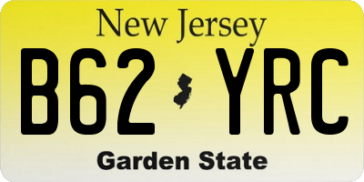 NJ license plate B62YRC
