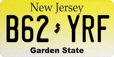 NJ license plate B62YRF