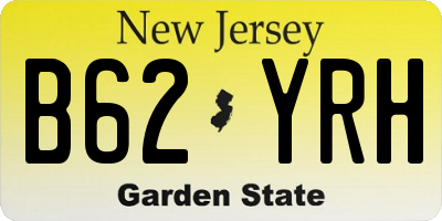 NJ license plate B62YRH
