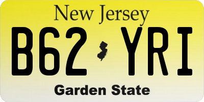 NJ license plate B62YRI