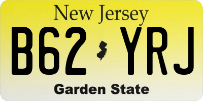 NJ license plate B62YRJ