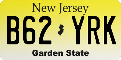 NJ license plate B62YRK