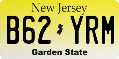 NJ license plate B62YRM