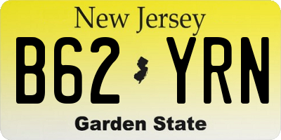 NJ license plate B62YRN