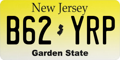 NJ license plate B62YRP