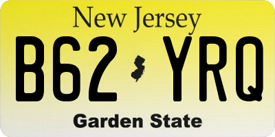 NJ license plate B62YRQ