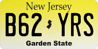 NJ license plate B62YRS
