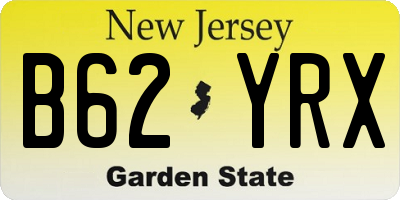 NJ license plate B62YRX