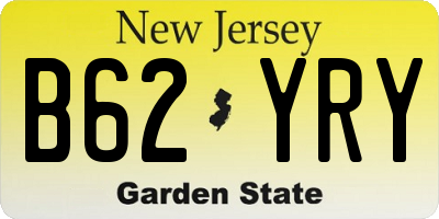 NJ license plate B62YRY