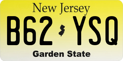 NJ license plate B62YSQ