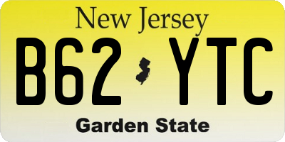 NJ license plate B62YTC