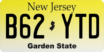 NJ license plate B62YTD