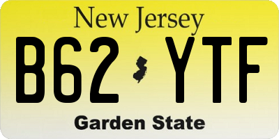 NJ license plate B62YTF