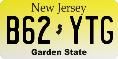 NJ license plate B62YTG