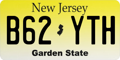 NJ license plate B62YTH