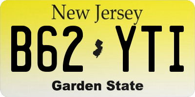 NJ license plate B62YTI