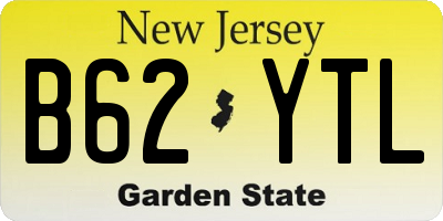 NJ license plate B62YTL