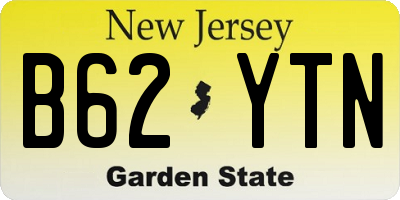 NJ license plate B62YTN
