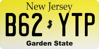 NJ license plate B62YTP