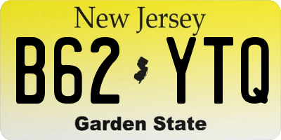 NJ license plate B62YTQ