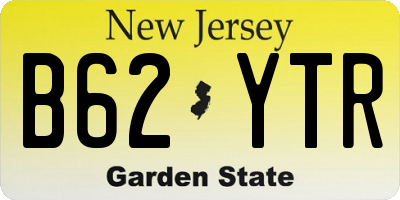 NJ license plate B62YTR
