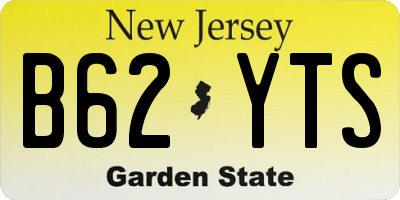 NJ license plate B62YTS
