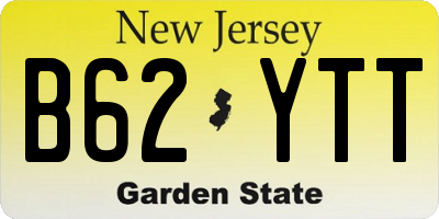 NJ license plate B62YTT